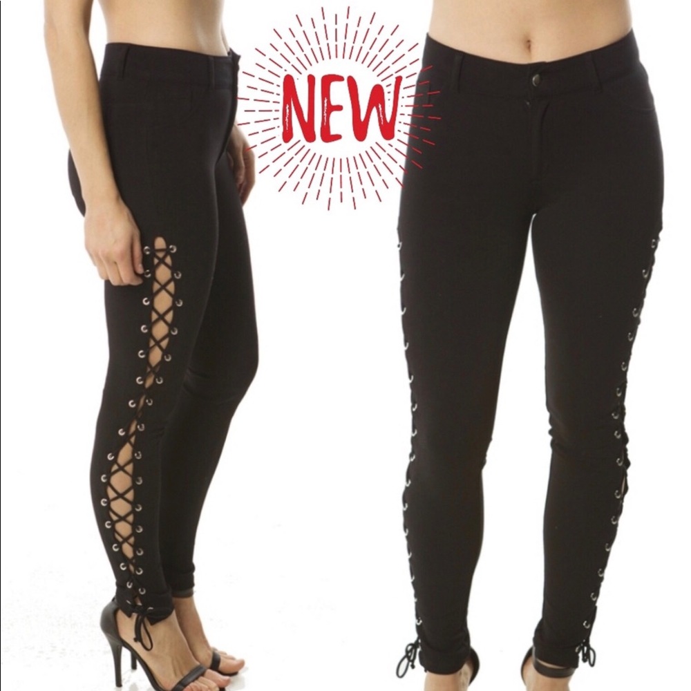 NWT Lace up pants